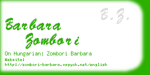 barbara zombori business card